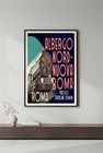 Italian Art Deco Poster - Albergo Nord Nuova Roma      1920s - Premium Art Print