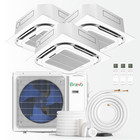Bravo Milano 3-zone Cassette Mini Split Ac   Heat Pump  24k Btu  12kx3   230v