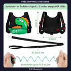 4-in-1 Toddler Safety Harness Dinosaur Anti-lost Backpack With Detachable Leash