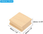 45x45mm Blank Wood Rubber Stamp Mounts  5pcs Wooden Rubber Stamp Handle Hard Woo