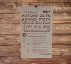 1959 Watkins Glen Grand Prix Sports Car Race Mini Poster  Scca Ny Racing Flyer