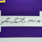 Framed Autographed signed Fran Tarkenton Hof 86 35x39 Purple Jersey Jsa Coa