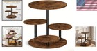 Wooden Dessert Stand Cupcake Tower 4 Tier Flower Shape Farmhouse Decor