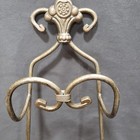 Vtg Metal Wall Rack Towel Bowl Plate Holder 3 Tier Scroll Gold French Country