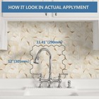 Oyasimi Hexagon Peel   Stick Backsplash 10-sheets Pvc Heat Resistant