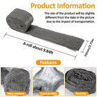 Steel Wool 0000 10oz 20ft  - 0000 Steel Wool For Glass Fine Steel Pads For Chrom