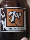 1930ish  Squat Amber 7up Bottle In Very Good Shape Please Look At All Pictures 