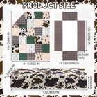 3 Piece Patchwork Western Crib Bedding Set For Boys Girls Cow Cactus Print Baby