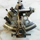 Vintage Marine Brass Working German Collectible Nautical Sextant With Wooden Box