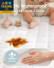 Waterproof Crib Mattress Protector 2 Pack  Quilted Crib Mattress Pad Cover Ultra