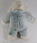 Russ Berrie Rattle Pals Lamb Sheep Plush 14  Blue White Stuffed Animal Toy