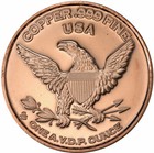 1 Oz Copper Round - Megalodon