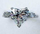 Heart Simulated Diamond Women s Stunning Promise Band Ring 14k White Gold Plated