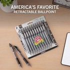 Z-grip Retractable Ballpoint Pen  Medium Point  1 0mm  Black Ink  24-pack