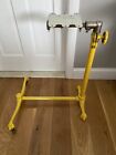 19th C Antique Victorian Drafting Table Cast Iron Industrial Base Rare Yellow