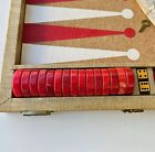 Vinrage Cardinal Red Marbled   Butterscotch Bakelite Backgammon Set 600 Grm