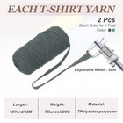 T-shirt Yarn For Crocheting  2 Pack 400g 130 Yards Yarn dark Gray dark Green 