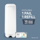 Diaper Genie Signature Pail Includes 1 Easy Roll Refill With 18 Bags   Holds Up