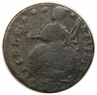 1787 Connecticut Copper  Draped Bust Left  Rare Miller 33 33-z 11  R6-