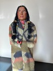 Sale  Rare 16  1940s Skookum Indian Doll With Beaded Necklace - Good Condition