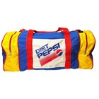 Vintage 1980s Diet Pepsi Travel Duffel Bag Cross Canvas Made In Usa Retro Rare