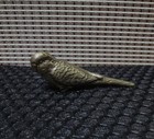 Vintage Solid Brass Pure Copper Budgie Bird Animal Figurine Statue Sculpture