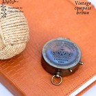 Vintage Brass Compass W  100-year Calendar     Classic Navigation Tool