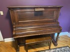 Antique 1901 Emerson Upright Piano - Walnut Cabinet   just Pay To Move  