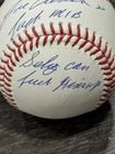 Super Rare Jose Canseco Fck Mlb Selig Can Fck Himself Stat Signed Auto Baseball