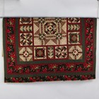 Handmade Red Green And Beige Strip It Christmas Quilt 60  X 68 