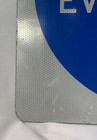Evacuation Route Street Sign Blue   White Reflective