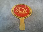 Antique Paper Hand Fan Red Ball And Conco Brand