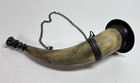 Antique 19th Century English Hunting Horn Made From Cow Horn Great Patina
