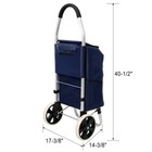Shopping Trolley Foldable Shopping Cart 40l With Oxford Waterproof Bag   Wheels