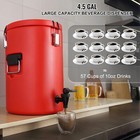 Insulated Hot And Cold Beverage Drink Dispenser Server 4 5gallon Stainless Steel