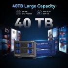 Aluminum Dual Bay Hard Drive Enclosure With Cooling Fan For 2 5    3 5  Sata Hd   