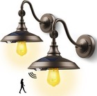 Solar Barn Light Outdoor With 3 Modes aluminum Vintage Gooseneck Wall Barn Light