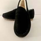 New Women s House Slippers 6 5 Black Faux Suede Fur Moccasins Loafers Budget 