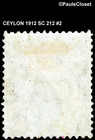 Ceylon 1912 Sc 51 King George V 5r Black On Grn Used F vfine