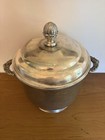 Vintage Silver Plated English Silver Mnfg Corp Lidded Ice Bucket W  Pyrex Insert