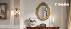 Antique Console Table  38 Inch Victorian Half Moon Sofa Table With Hollow