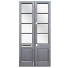 Antique Reclaimed 42  French Double Doors  Early 1900s  Ned2281