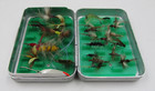 Vintage Perrine Fly Fishing Box With Flies   68