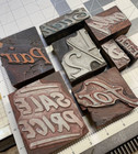 8 Metal Faced Catchwords Vintage Printing Letterpress Printers Wood Blocks