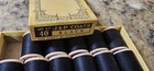 J   P Coats Wood Spool Best 6 Cord Black Cotton Thread Box Of 11 80 Yds Ea  Vtg