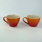 Le Creuset Giant Cappuccino Mugs Flame Ombre 14oz   400ml     Set Of 2