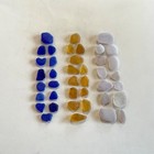 Genuine Beach Sea Glass Cobalt Deep Lavender Yellow Surf-tumbled Mendocino Ca