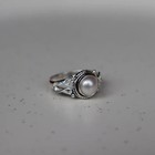 Pearl Ring 925 Sterling Silver Ring  Handmade Jewelry  Freshwater Pearl All Size