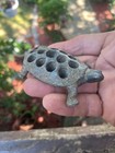 Antique Metal Turtle Flower  Frog Great Detail