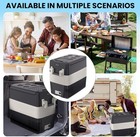 52qt 12v Portable Refrigerator  Car Fridge Freezer W Dual Zone   Insulated Cover